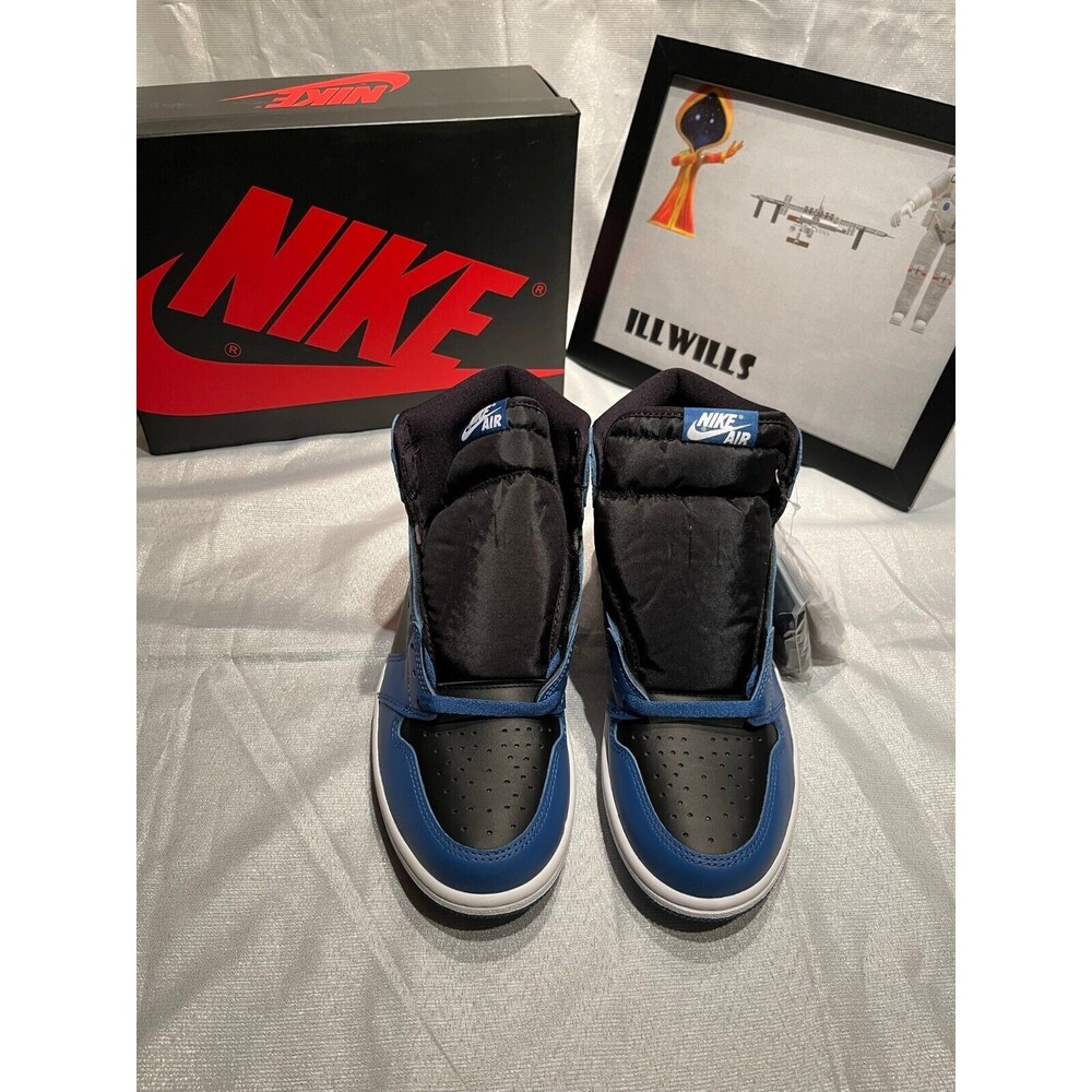 Nike Air Jordan 1 Retro OG High Dark Marina Royal Blue Size 9,  555088-404